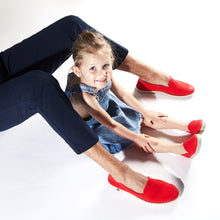 Load image into Gallery viewer, lassic Slip-On Red Enfants ANGARDE coton summer sunrise rouge père fille