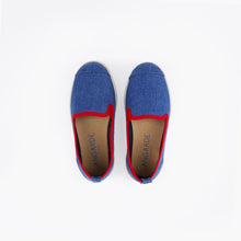 Load image into Gallery viewer, Collab Slip-On Light Denim HAST Enfant ANGARDE coton sunrise summer denim vue dessus