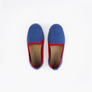 Collab Slip-On Light Denim HAST Enfant ANGARDE coton sunrise summer denim vue dessus