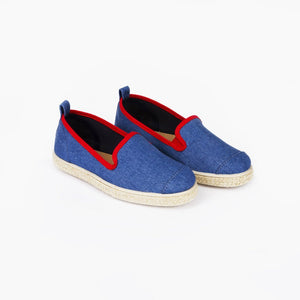 Collab Slip-On Light Denim HAST Enfant ANGARDE coton sunrise summer denim vue biais