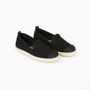 Classic Slip-On Black Enfants ANGARDE coton summer sunrise black vue biais
