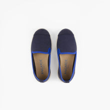 Load image into Gallery viewer, Classic Slip-On Navy Enfants ANGARDE coton summer sunrise bleu marine vue dessus