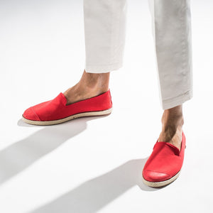 Classic Slip-On Red Homme ANGARDE coton summer sunrise rouge casual chic