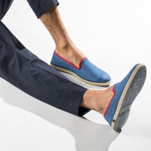 Load image into Gallery viewer, Collab Slip-On Light Denim HAST Homme ANGARDE coton summer sunrise bleu jeans casual chic