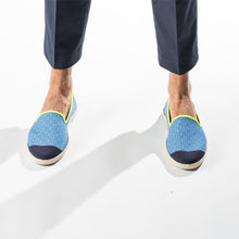 Load image into Gallery viewer, Collab Slip-On Azulejos GILI&#39;S Homme ANGARDE coton summer sunrise bleu dur casual chic