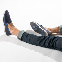 Load image into Gallery viewer, Classic Slip-On Navy Homme ANGARDE coton summer sunrise bleu marine casual chic