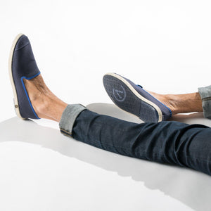 Classic Slip-On Navy Homme ANGARDE coton summer sunrise bleu marine casual chic