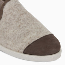 Load image into Gallery viewer, AW Slipper Certossino Homme ANGARDE laine winter cocooning marron vue dessus