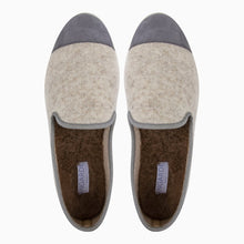Load image into Gallery viewer, AW Slipper Inky Blue winter cocooning bleu gris vue de dessus