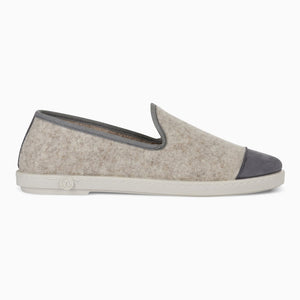AW Slipper Inky Blue Femme ANGARDE laine winter cocooning bleu gris résistante