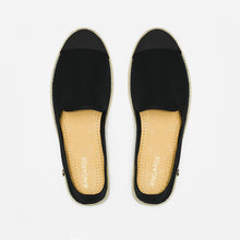 Load image into Gallery viewer, Classic Slip-On Black Homme ANGARDE coton summer sunrise noir vue de dessus