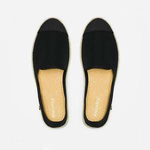 Classic Slip-On Black Homme ANGARDE coton summer sunrise noir vue de dessus