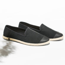 Load image into Gallery viewer, Classic Slip-On Black Homme ANGARDE coton summer sunrise noir vue biais