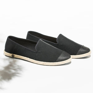 Classic Slip-On Black Homme ANGARDE coton summer sunrise noir vue biais