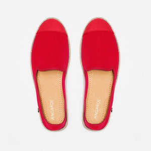 Classic Slip-On Red Homme ANGARDE coton summer sunrise red vue dessus