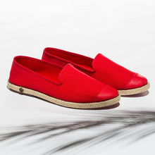 Load image into Gallery viewer, Classic Slip-On Red Homme ANGARDE coton summer sunrise rouge vue de biais