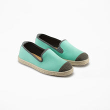 Load image into Gallery viewer, Classic Slip-On Aqua Enfants ANGARDE coton summer sunrise bleu vert vue biais