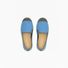 Load image into Gallery viewer, Classic Slip-On Blue Enfants ANGARDE coton summer sunrise bleu vue dessus