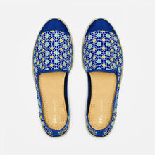 Load image into Gallery viewer, Collab Slip-On Majorelle GILI&#39;S Homme ANGARDE coton summer sunrise bleu vert vue de dessus