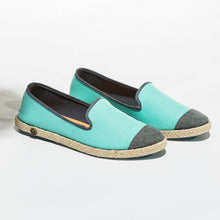 Load image into Gallery viewer, Classic Slip-On Aqua Femme ANGARDE cotton summer sunrise bleu vert vue biais