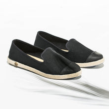 Load image into Gallery viewer,  Classic Slip-On Black Femme ANGARDE cotton summer sunrise noire vue biais