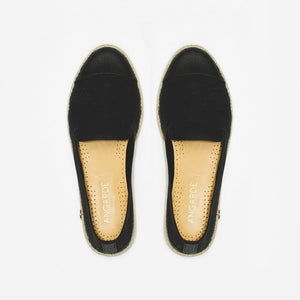  Classic Slip-On Black Femme ANGARDE cotton summer sunrise noire vue dessus
