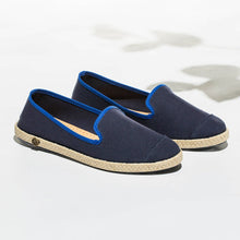 Load image into Gallery viewer,  Classic Slip-On Navy Femme ANGARDE cotton summer sunrise bleu marine vue biais