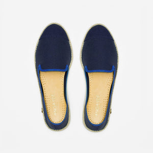  Classic Slip-On Navy Femme ANGARDE cotton summer sunrise bleu marine vue de dessus