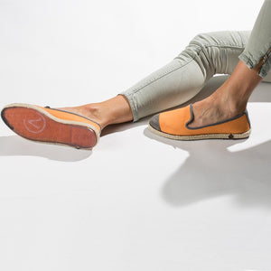  Classic Slip-On Orange Femme ANGARDE cotton summer sunrise orange casual chic
