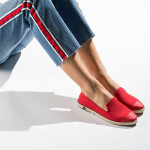  Classic Slip-On red Femme ANGARDE coton summer sunrise rouge casual chic