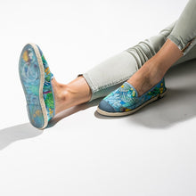Load image into Gallery viewer, Collab Slip-On Perroquet FORGET ME NOT femme ANGARDE coton summer sunrise imprimé tropical confortable