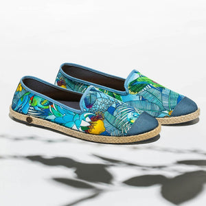 Collab Slip-On Perroquet FORGET ME NOT Homme ANGARDE coton summer sunrise tropical vue biais